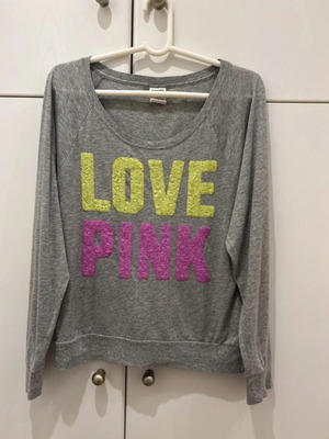 Victoria’s Secret blouse with sequins, gray, like new