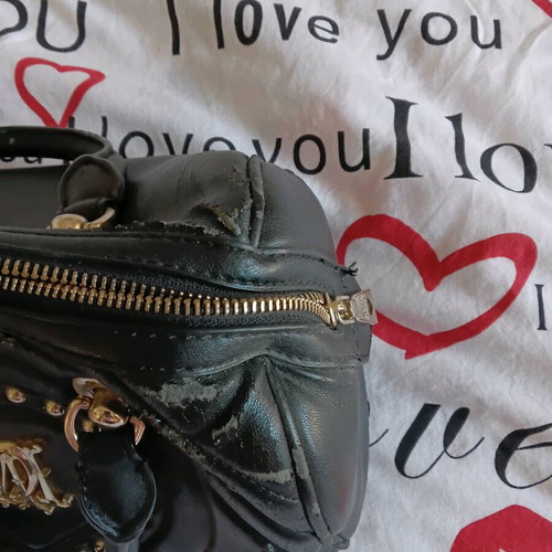 Moschino shoulder bag used, black and gold