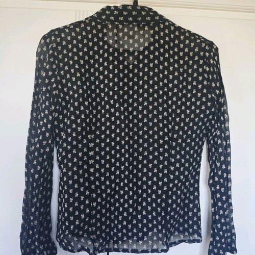 Egg shirt like new, transparent with floral pattern, size S