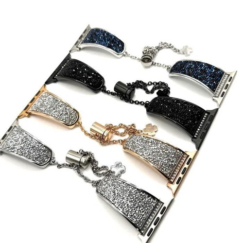 Stainless steel watch bands with crystals for Apple Watch Ultra/SE/11/10/9/8/7 new