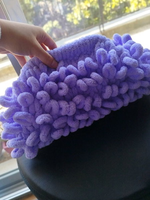 Puffy handbag new, purple