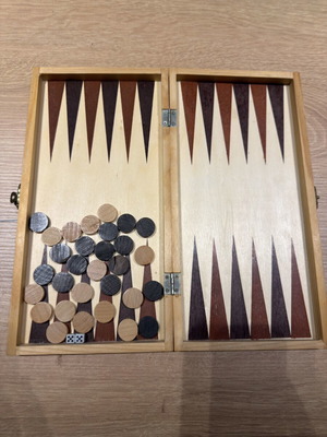 Backgammon travel edition wooden set
