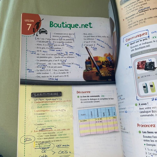 French Learning Books Set of 3 used