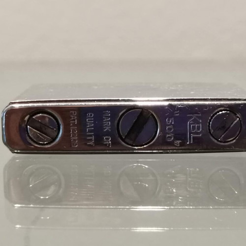KBL “500” lighter used, vintage metal with black stone