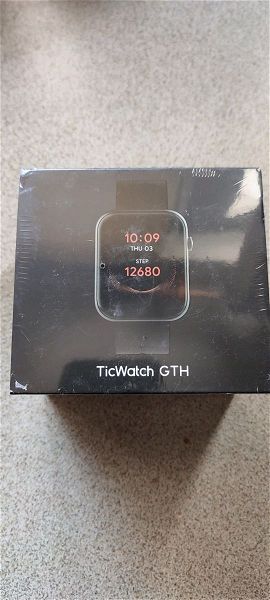  Ticwatch GTH smartwatch kenourgio me palmografo