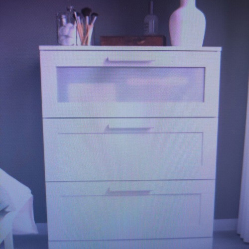 Brimnes chest of drawers with 3 drawers by IKEA new, white