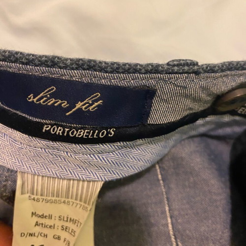 Portobellos men's pants like new, size L, slim fit, blue