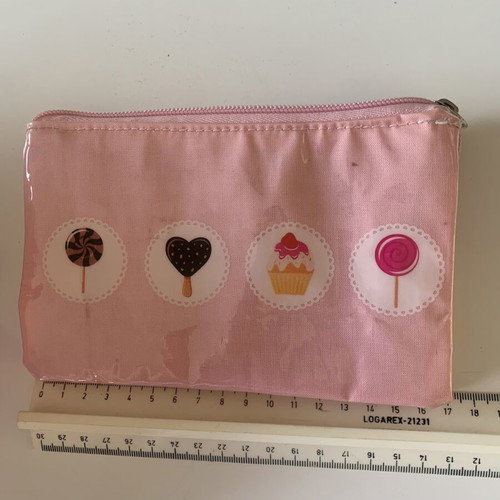 Hallmark double-compartment toiletry bag like new, pink