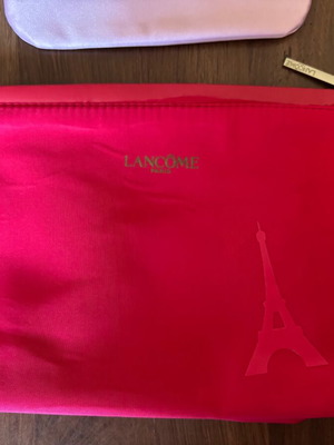 Lancome pink cosmetic bag