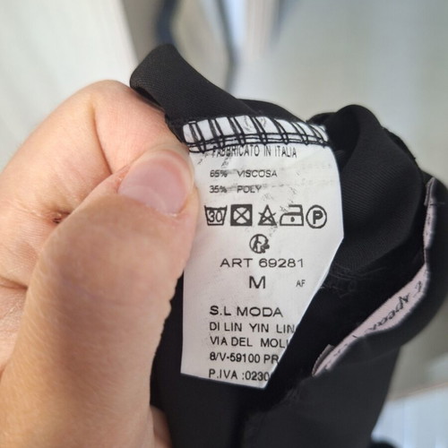 Don't Speak High-Waisted Black Paperbag Trousers with Belt, Size M