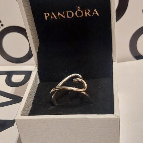 Pandora heart ring new, irregular shape, silver