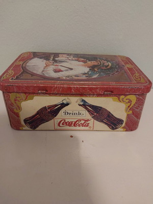 Coca-Cola tin box used collectible