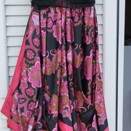 Rinascimento women's summer dress like new, black multicolor, size L