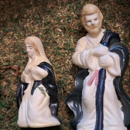 Christmas nativity set new with box and figures