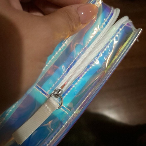 Hollister iridescent cosmetic bag like new