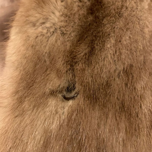 Mink fur coat like new, brown-beige