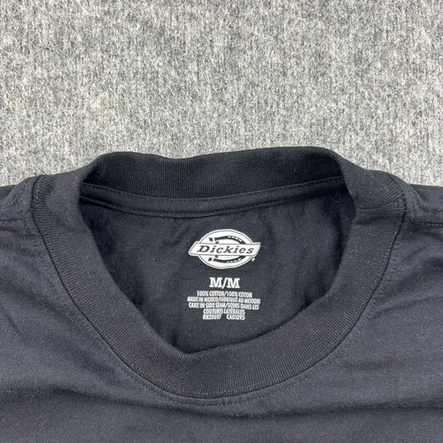 Dickies Black Long Sleeve Pocket Tee Medium, 100% Cotton