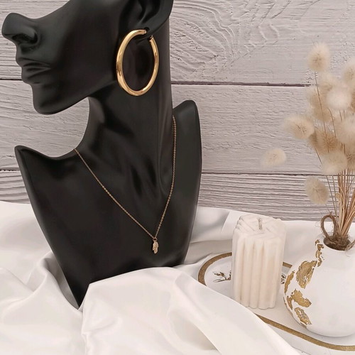 Gold Stainless Steel Hoop Earrings new