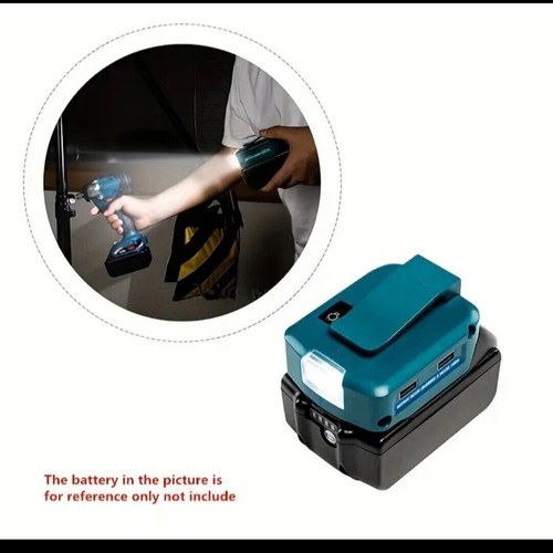 Led flashlight for Makita batteries new with two USB ports