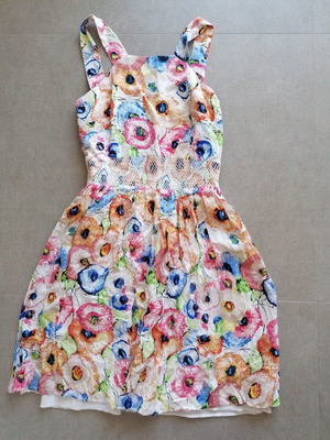 Floral dress like new, colorful, size S