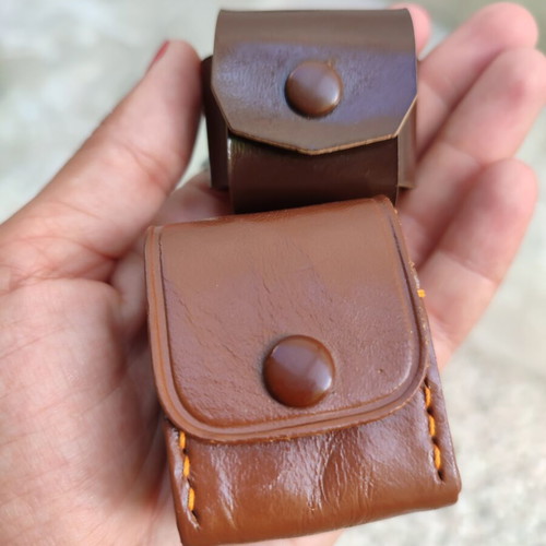 Vintage leather cases pack of two, one marked Japan, new