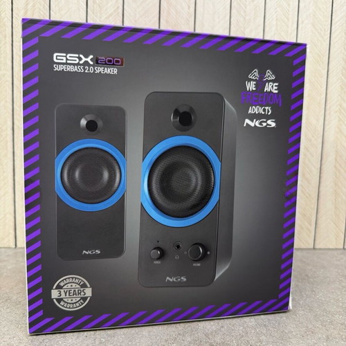 NGS GSX 200 Gaming Speakers 2.0 New, USB Powered
