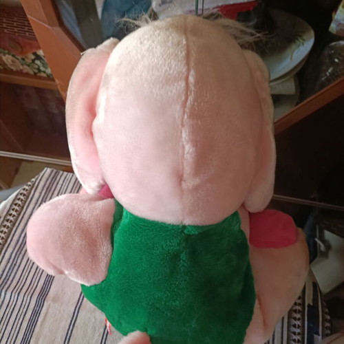 Pink plush elephant toy, 55cm