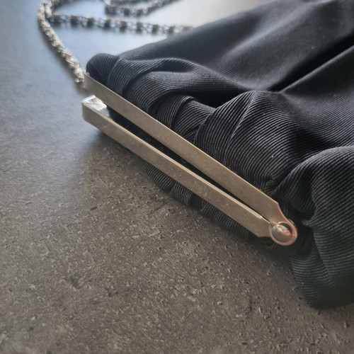 Achilleas Accessories clutch bag like new, black and silver