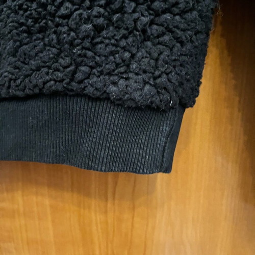 Black boucle sweater small with zipper like new