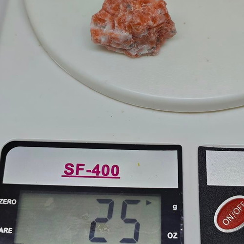 Authentic orange calcite crystal 25g like new with intense crystalline structure