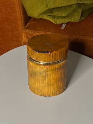 Vintage Italian jewelry box made of genuine alabaster, used
