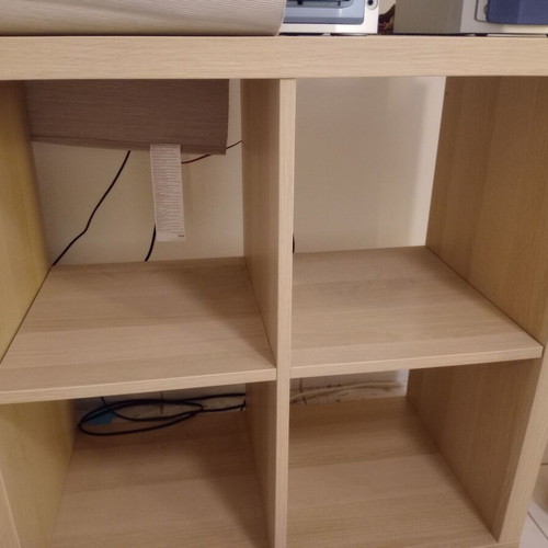IKEA KALLAX shelf like new, wood/beige color