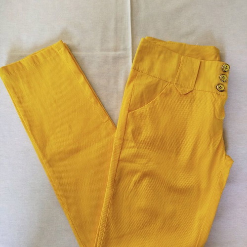 Women's summer pants like new, yellow, size S