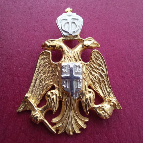 Double-headed Eagle Gold Plated Silver 925 New