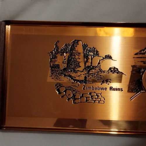 Vintage Rhodesia Copper Serving Tray used with Wooden Handles
