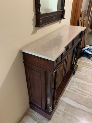 Console with marble and mirror used
