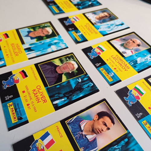 Panini France 1998 cards used, pack of 9