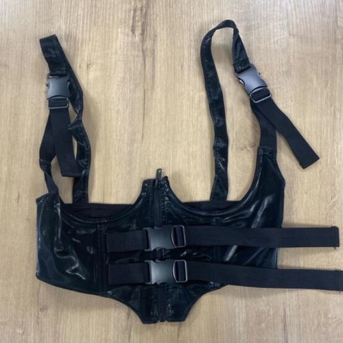 Black goth harness corset
