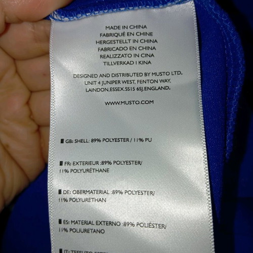 Musto Volvo Man Jacket size S like new, blue