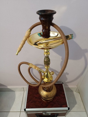 Ager Hookah 64cm like new in case with one hose outlet