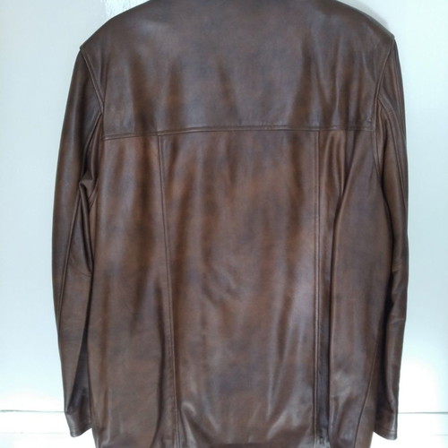 Leather coat used, tan men's no56, size L
