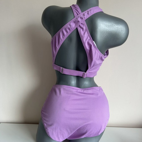 Two-piece swimsuit size L new, purple