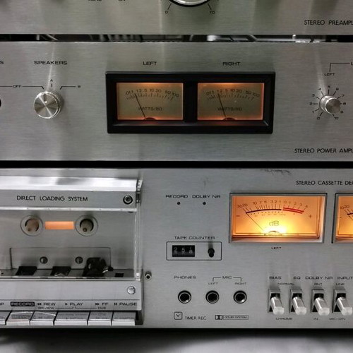 Toshiba SC 330+SY 330+ST 330+PC330 used, cassette deck needs service