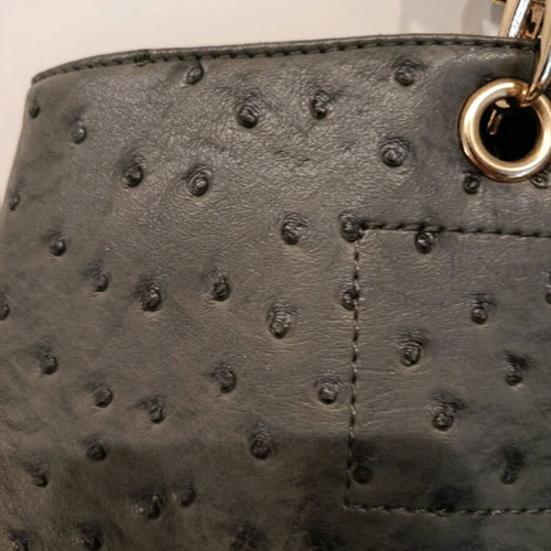 Women's shoulder bag like new, gray with purple image pocket