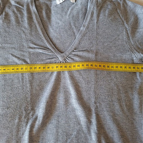Women's blouse like new, 3/4 sleeve, gray, size S