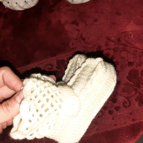 Baby booties handmade like new, crocheted by hand