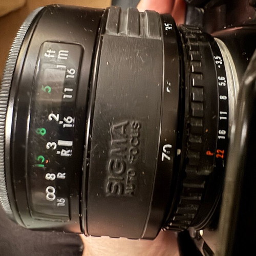 Nikon N4004S 35mm film camera with Sigma Zoom Master 35-70mm lens used