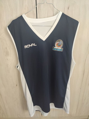 Random Royal basketball jersey 45 navy/white No L