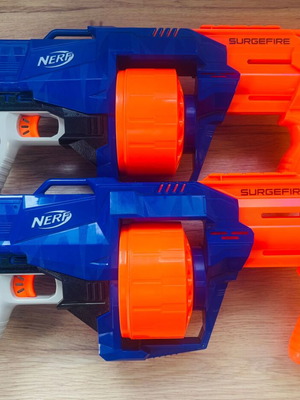 Nerf Elite SurgeFire set with 2 blasters and 60 darts like new