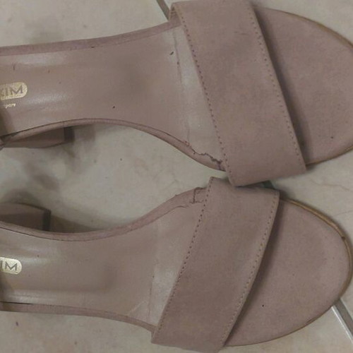 Dexim suede sandals beige pink like new, size 38
